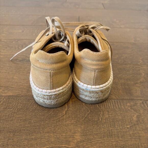 RAG & BONE Kent Platform Sneakers Dune Tan Suede Womens Size 39.5 - Picture 7 of 7